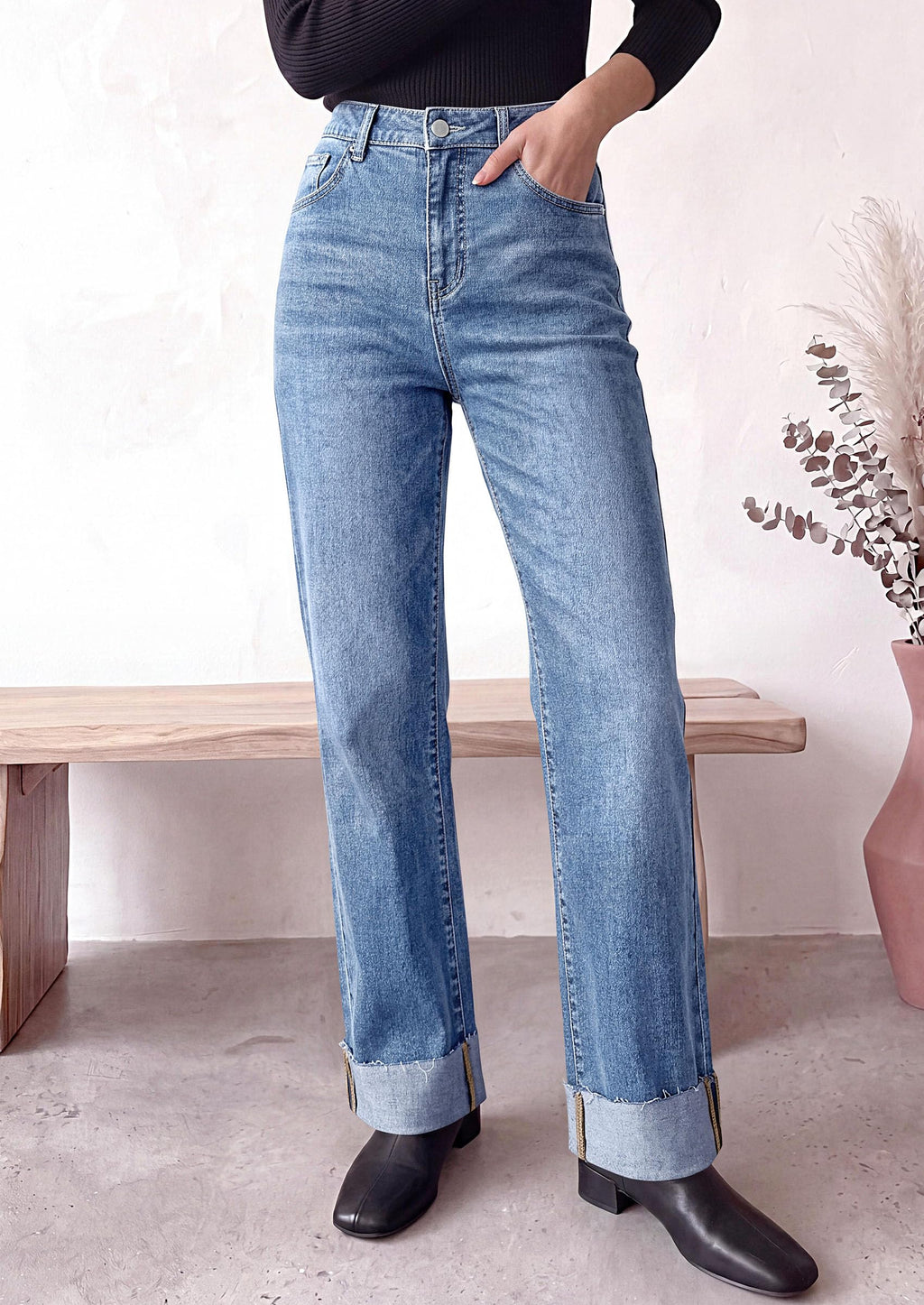 PRETTYGARDEN Women's Baggy Denim Jeans Wide Leg Pants
