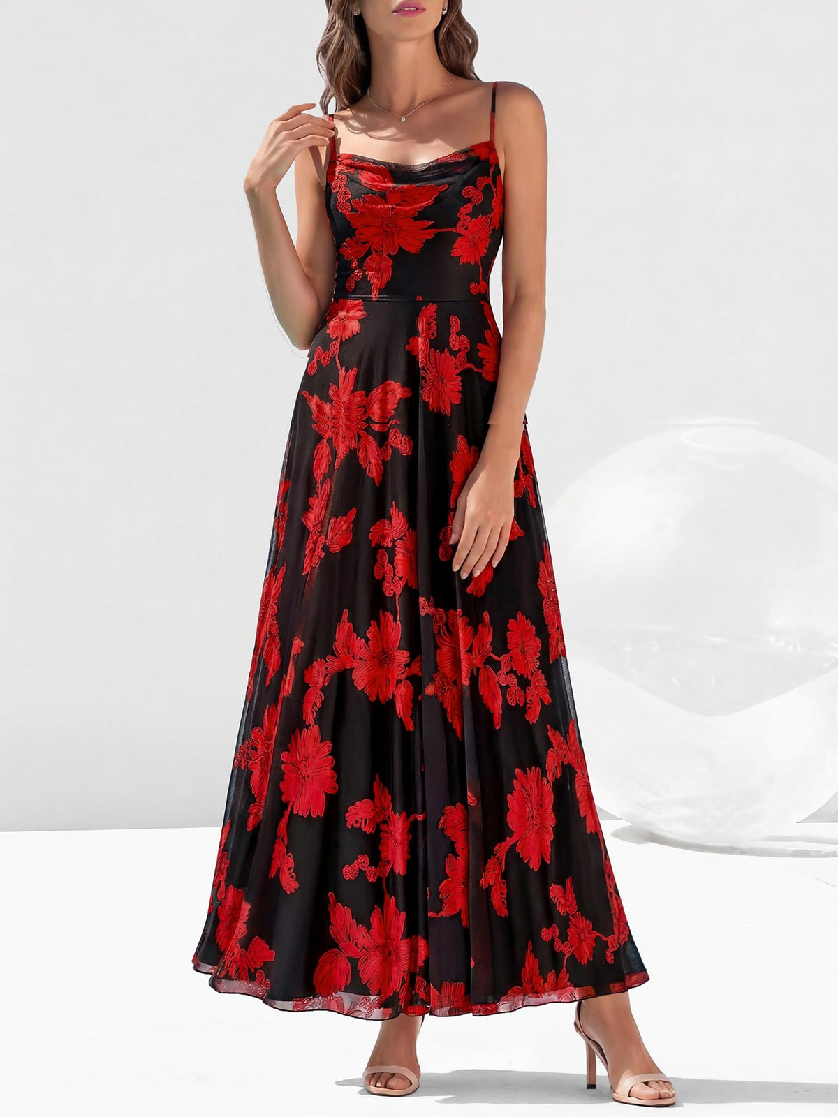 BTFBM Women Summer Floral Maxi Dresses Elegant Spaghetti Strap Dress Printed Party Dress Beach Long Dresses