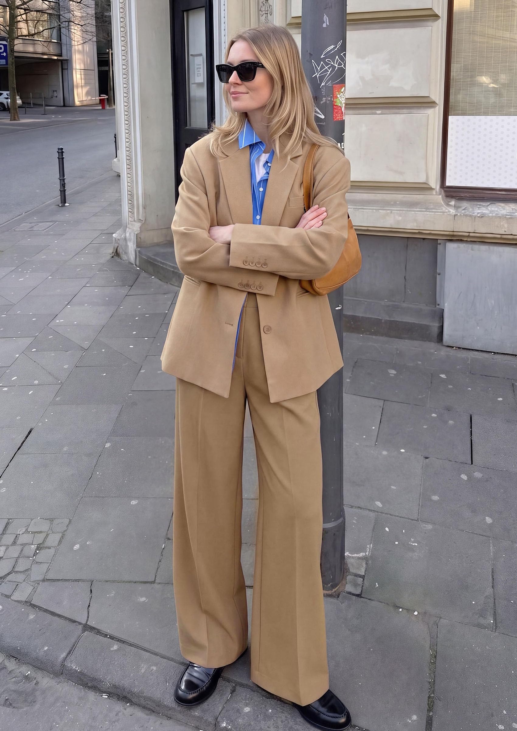 PRETTYGARDEN Women's Wide Leg Work Dress Pants Trousers | Palazzo Pant with Pockets, Lightweight Flowy, High Elastic Waistband, Office Wear, Business Casual Outfits, Fashion Clothing