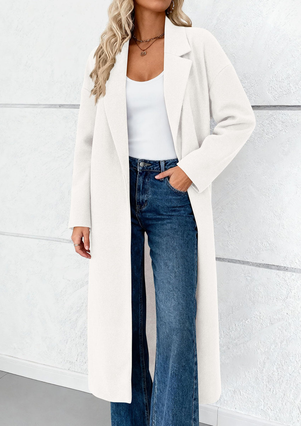 PRETTYGARDEN Womens Winter Coats Trendy Long Sleeve Notch Lapel Button Long Jackets Casual Oversized Vacation Outfits